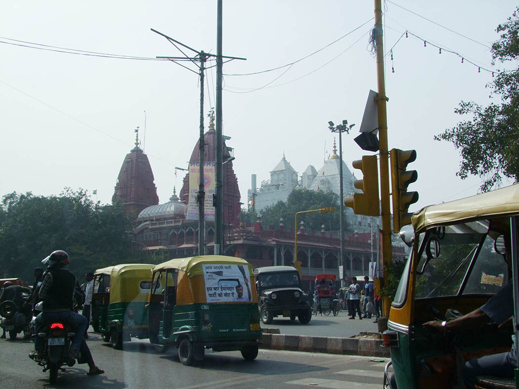 Drukte in Nieuw Delhi